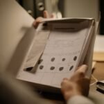 Detailed image showcasing a fingerprint document in an open folder, ideal for forensic and legal themes.